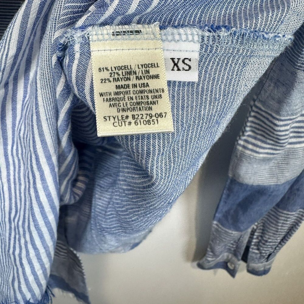 Bella Dahl Blue/White Striped Button Down Women's Shirt XS - Picture 4 of 4